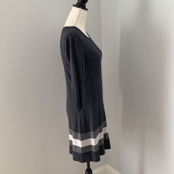 Banana Republic Factory crew neck sweater dress 3/4 sleeve - Picture 6 of 8